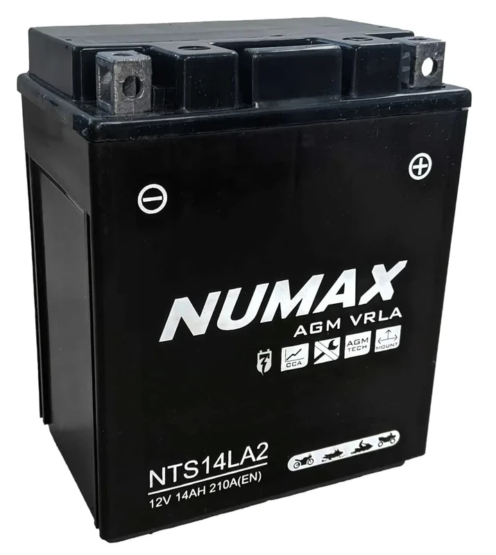 NUMAX 12V 14AH 210 EN MOTORCYCLE BATTERY SEALED AND ACTIVATED-NTS14-LA2