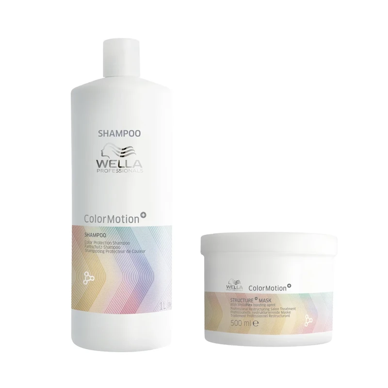 Wella Professionals Colour Protection & Strength Professional Hair Care Duo for Coloured Hair, Color Motion+ Shampoo 1L & Hair Mask 500ml Bundle