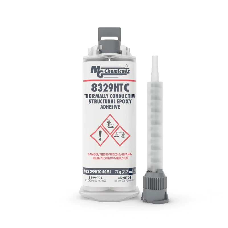 MG Chemicals 8329HTC-50ML Thermally Conductive Structural Epoxy Adhesive, 2-Part, 98g Dual Cartridge
