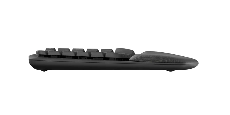 Logitech Wave Keys Wireless Ergonomic Keyboard with Cushioned Palm Rest - Graphite, QWERTY Italian Layout