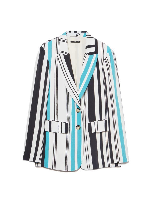 Sisley Women's Jacket 2VJDLW024, Multi-Coloured, 40