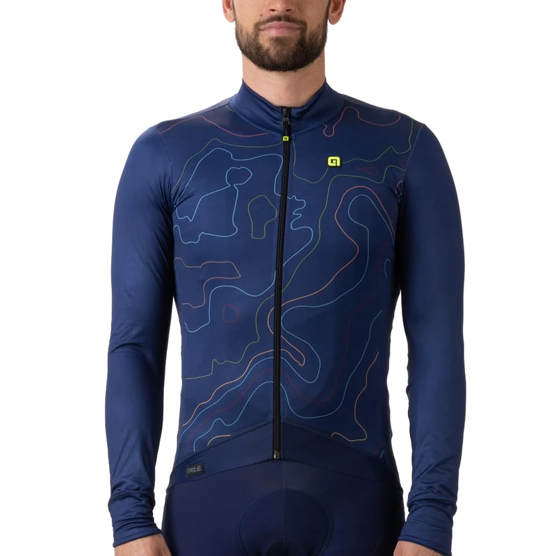 Alé Cycling Men's PR-E Top Long Sleeve Jersey, Blue, XXL