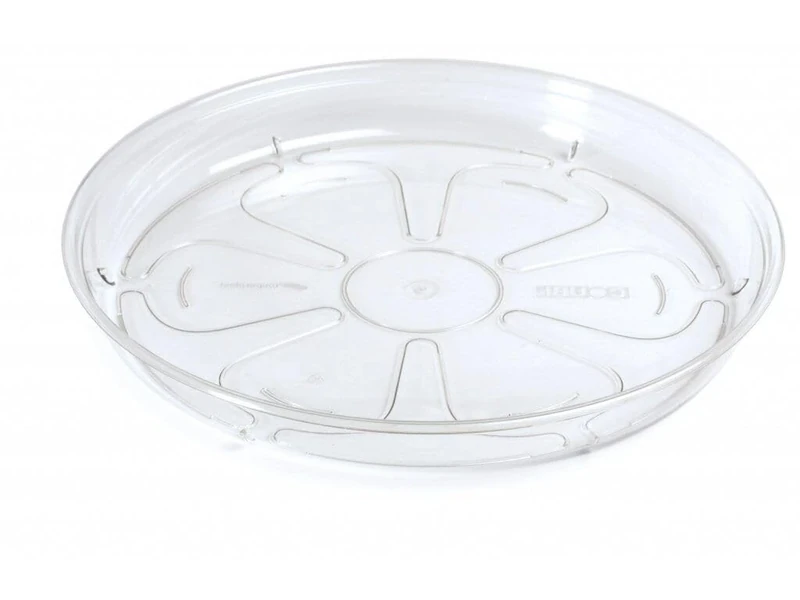 B2C Round Clear Transparent Plastic Plant Pot Saucers Water Trays 14-46cm (14cm)