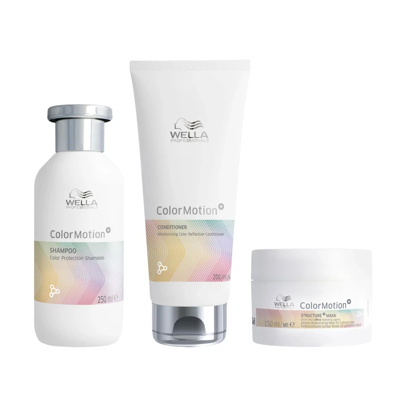Wella Professionals Colour Protection & Strength Professional Hair Care Regime for Coloured Hair, Color Motion+ Shampoo 250ml, Conditioner 200ml & Hair Mask 150ml Bundle