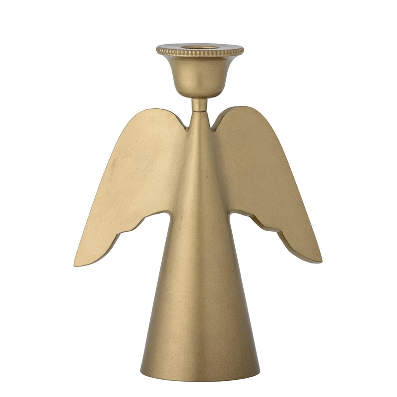 Bloomingville Marica Candle Holder Made of Brass in Gold in the Shape of an Angel Height 20 cm Width 15 cm