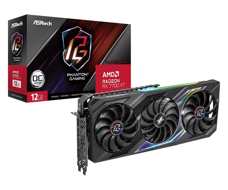 ASRock Radeon RX 7700 XT Phantom Gaming 12GO, 12288 MB GDDR6