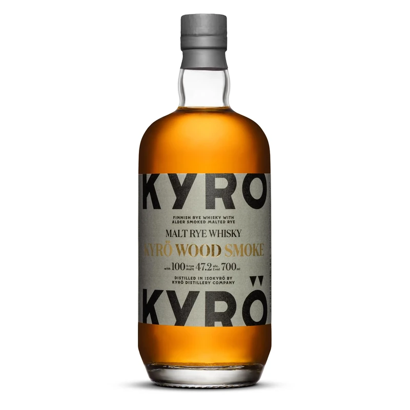 Kyrö Wood Smoke Malt Rye Whisky, 70cl - 47.2 Percent ABV Finnish Rye Whisky with Sweet Notes of Caramel and Vanilla - Double Pot Distilled and Cask-Aged for An Intense Flavour