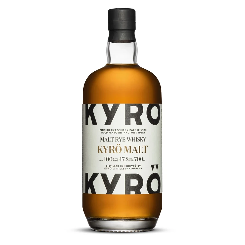 Kyrö Malt Rye Whisky, 70cl - 47.2 Percent ABV Finnish Rye Whisky with Sweet Notes of Caramel and Vanilla - Double Pot Distilled and Cask-Aged for An Intense Flavour