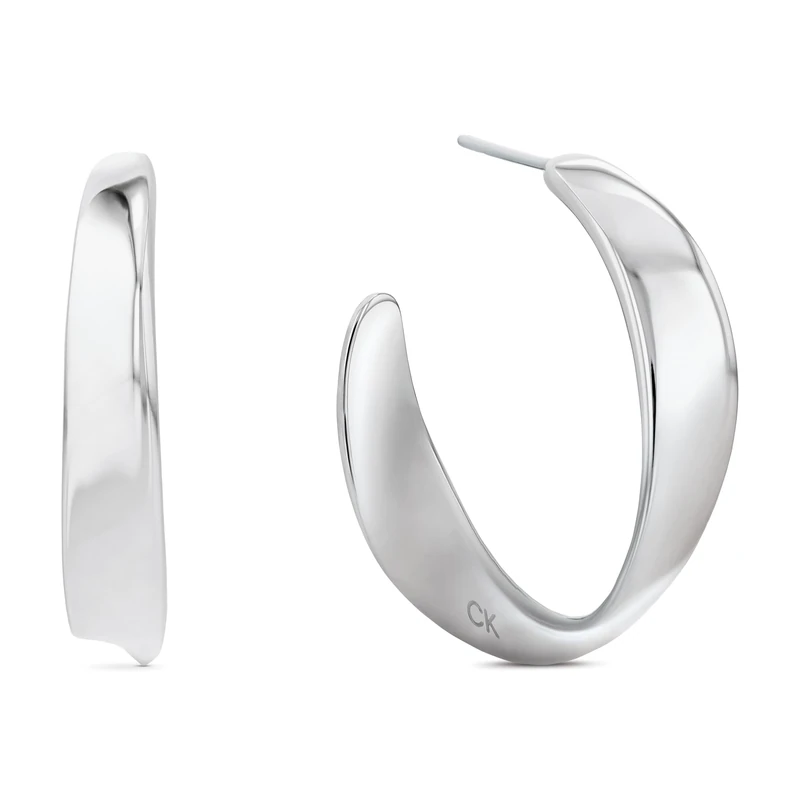 Calvin Klein Women's ETHEREAL METALS Collection Hoop Earrings in Stainless Steel - 35000533