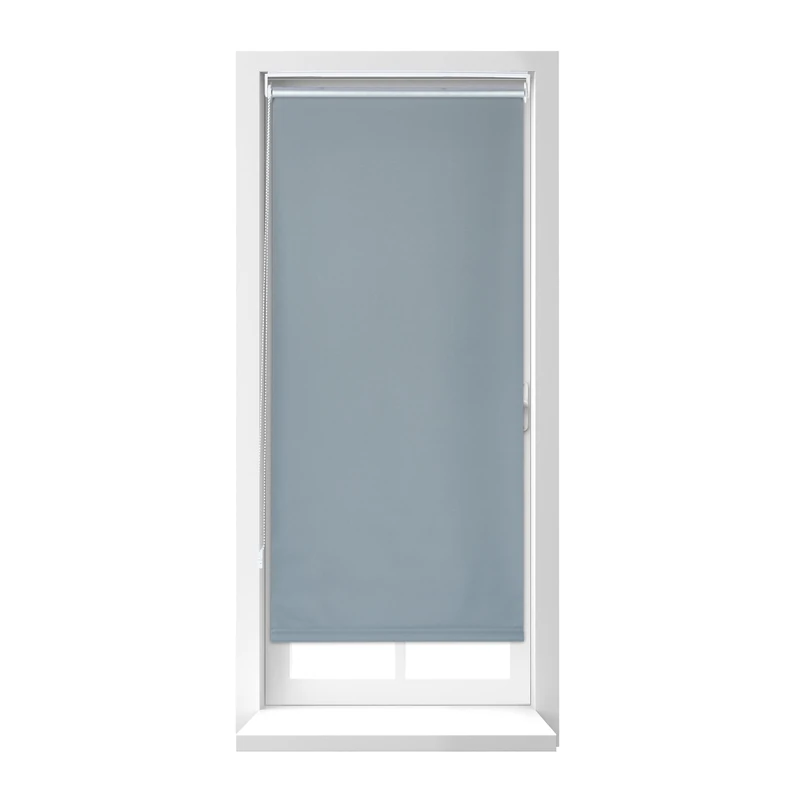 Relaxdays Blackout Blind, Thermal Roller Curtain, No Drill, Attach with Clamps, 70x220cm Length, 66cm Width, PVC, Grey, 220 x 70 x 6.5