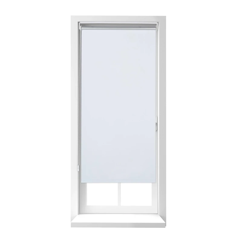 Relaxdays Blackout Blind, Thermal Roller Curtain, No Drill, Attach with Clamps, 70x220cm Length, 66cm Width, PVC, White, 220 x 70 x 6.5