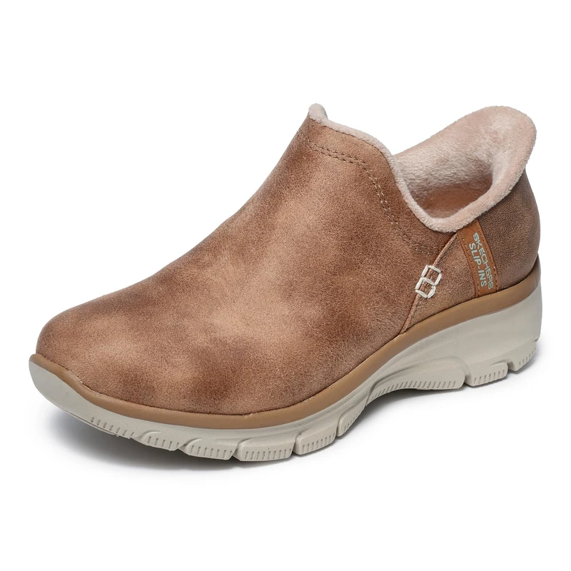 Skechers Women's Easy Going-Modern Hour-Hands Free Slip-ins Ankle Boot, Tan, 7.5