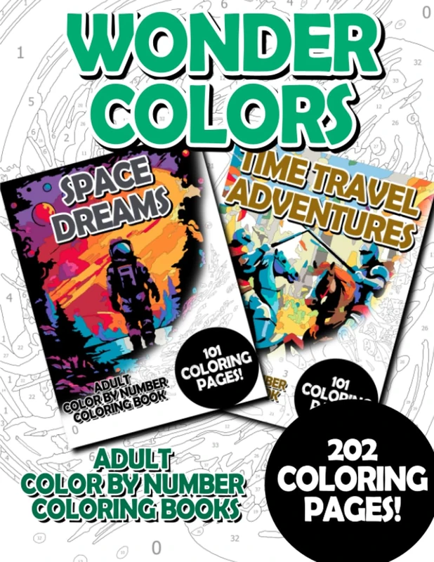 Wonder Colors: Adult Color by Number Coloring Book for Relaxing and Mindfulness (premium adult color by number coloring bundles)