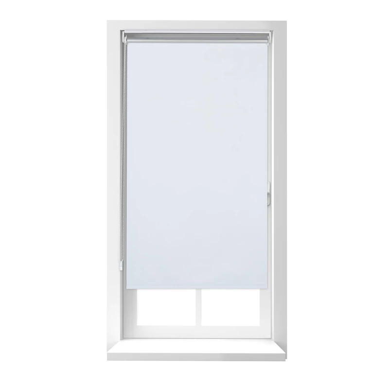 Relaxdays Blackout Blind, Thermal Roller Curtain, No Drill, Attach with Clamps, 80x220cm Length, 76cm Width, PVC, White, 220 x 80 x 6.5