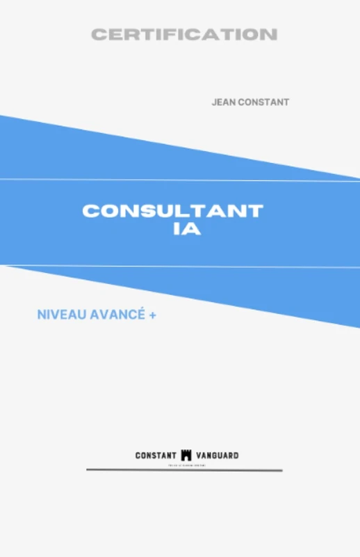 Certification Consultant IA: Niveau Avance + Book