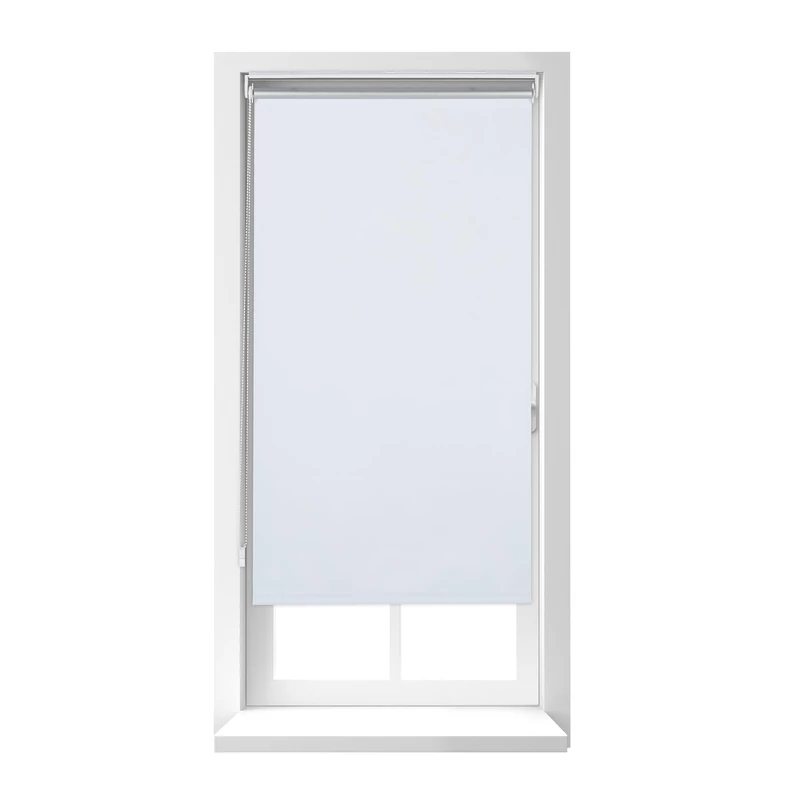 Relaxdays Blackout Blind, Thermal Roller Curtain, No Drill, Attach with Clamps, 60x160cm Length, 56cm Width, PVC, White, 160 x 60 x 6.5 cm