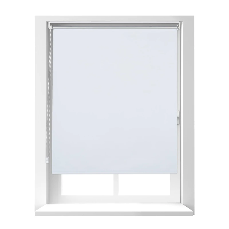 Relaxdays Blackout Blind, Thermal Roller Curtain, No Drill, Attach with Clamps, 100x160cm Length, 96cm Width, PVC, White
