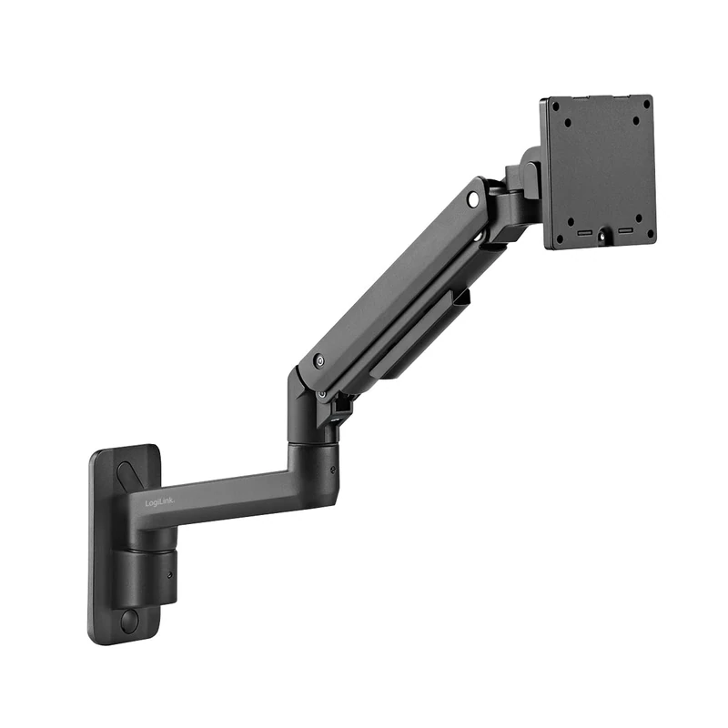 Logilink 17-49" Wall Mount Gas Lift Monitor Bracket for Flat & Curved Monitors Aluminum - Image 1