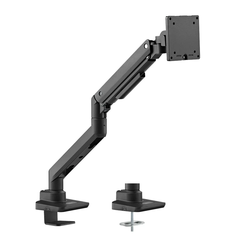 LogiLink 17-49" Gas Lift Monitor Mount for Flat & Curved Monitors Aluminum