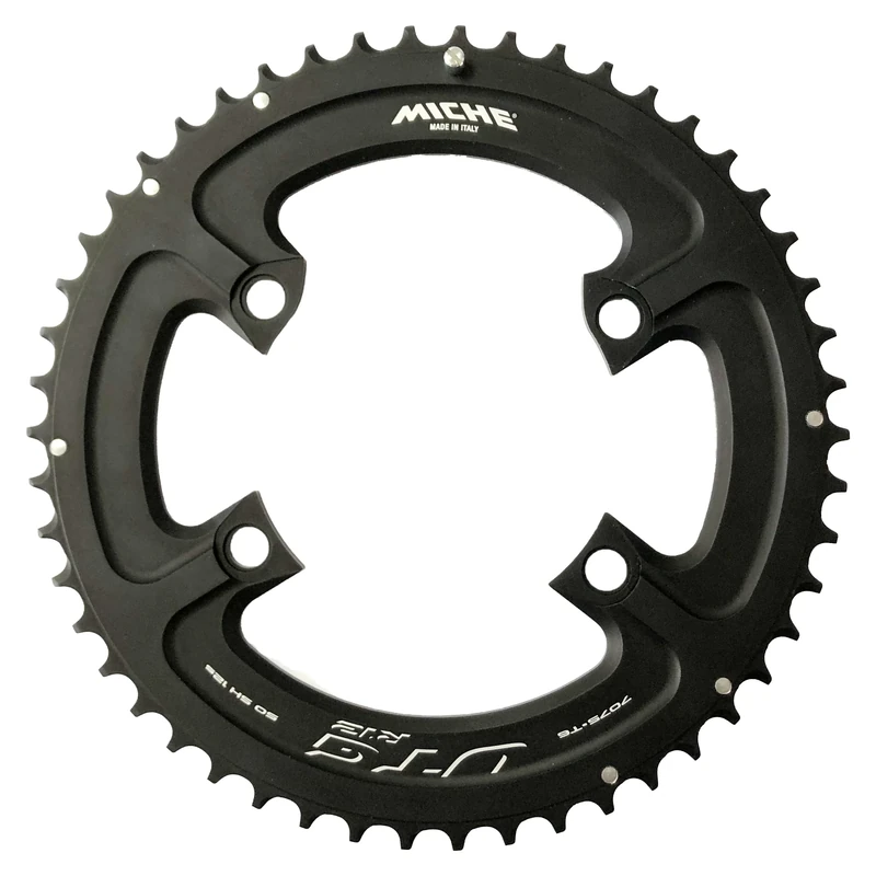 Miche UTG R81 12 Speed Chainring, Outer Chrainring Including Chainring Outer Nuts, Black, 50t