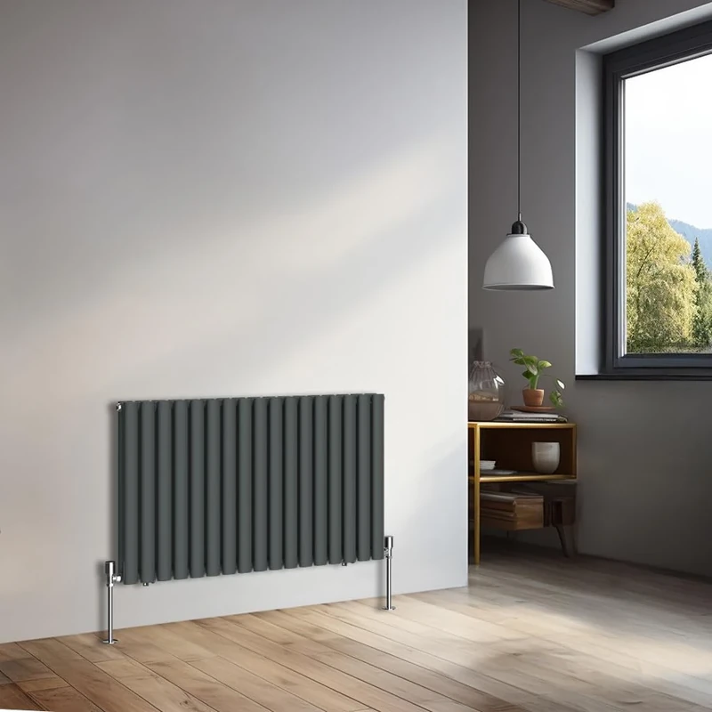 NRG 600x1003mm Horizontal Oval Double Panel Radiator Heater Column Radiator Central Heating Radiators Anthracite