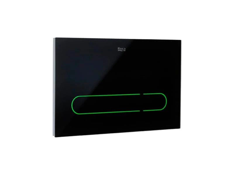 Roca A890104008 EP1 (One) Electronic Drive Plate Glass Dual Discharge Automatic or Touchless, Lighting, Configurable Colors, Black