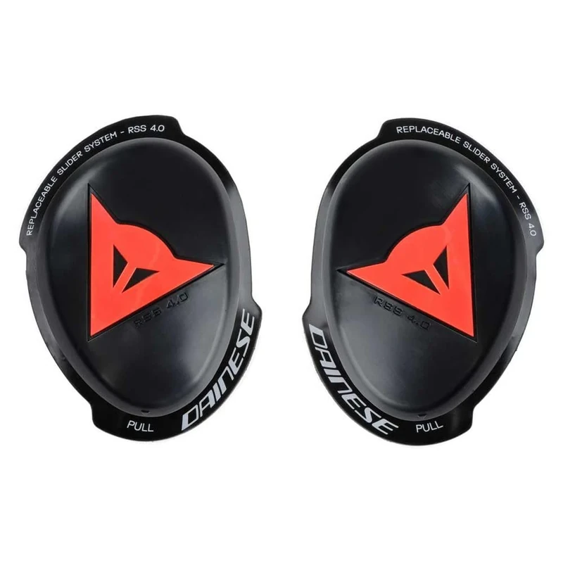 Dainese - Knee Slider Rss 4.0 - Full Kit, Knee Protector for Motorcycles, for Men and Women, Black/Fluo Red