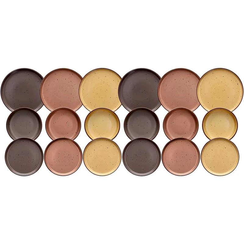 Tognana Bruges 18-Piece Stoneware Dinner Set for 6, Multi-Colour