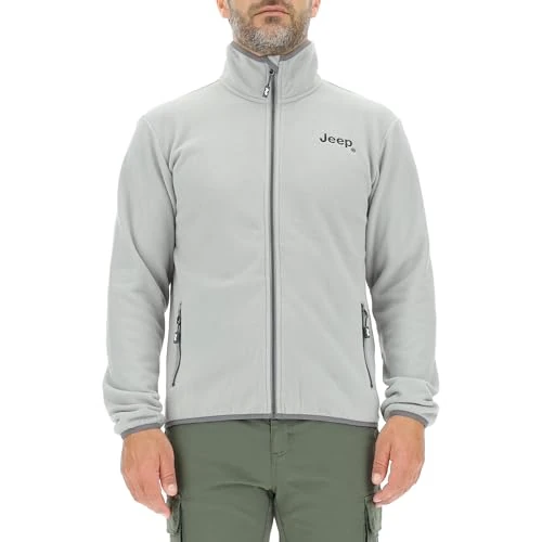 JEEP O102885-G229 J MAN POLAR FLEECE JACKET W/Zipped Pockets Small Embroidery J23W Medium Grey XXL - Image 1