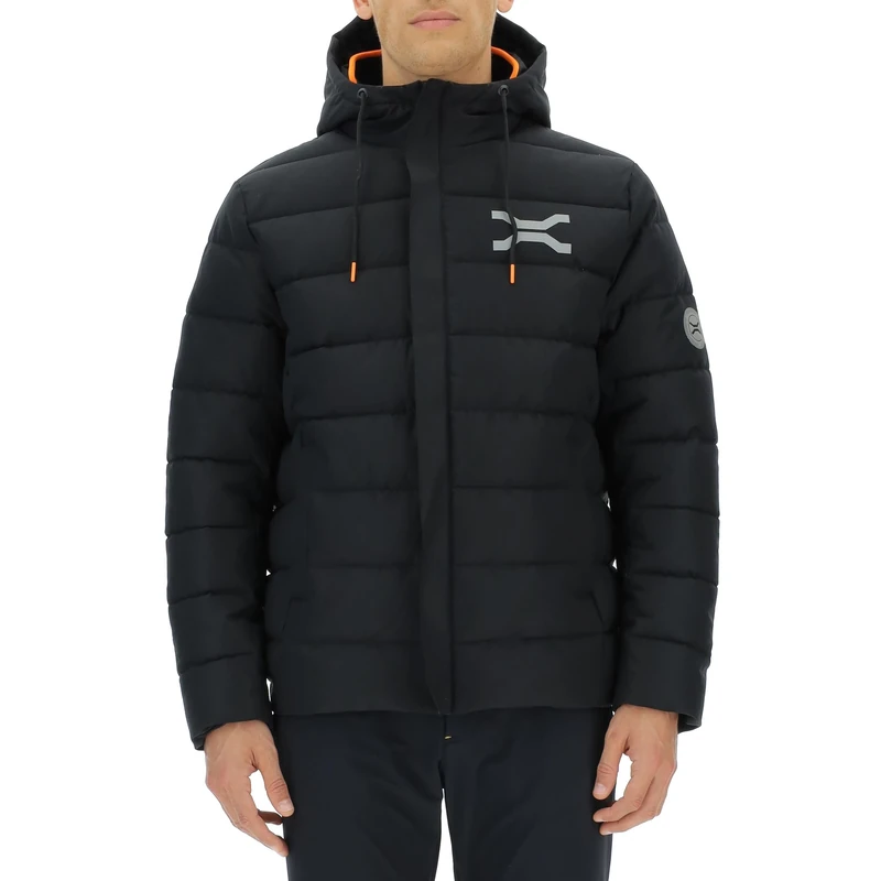 JEEP O102968-B000 XP MAN HOODED TECH PUFFER JACKET W/Zipped Pockets JX23A Black L