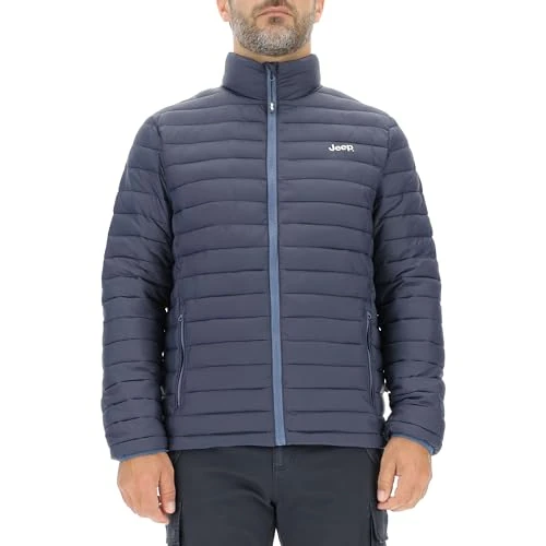 JEEP O102878-A928 J MAN PUFFER JACKET W/Zipped Pockets Small Print J23W Night Blue L