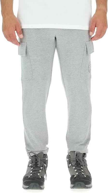 JEEP O102896-G347 J Man Cargo Sweatpants Star Small Side Pocket Print J23W Light Grey Melange S
