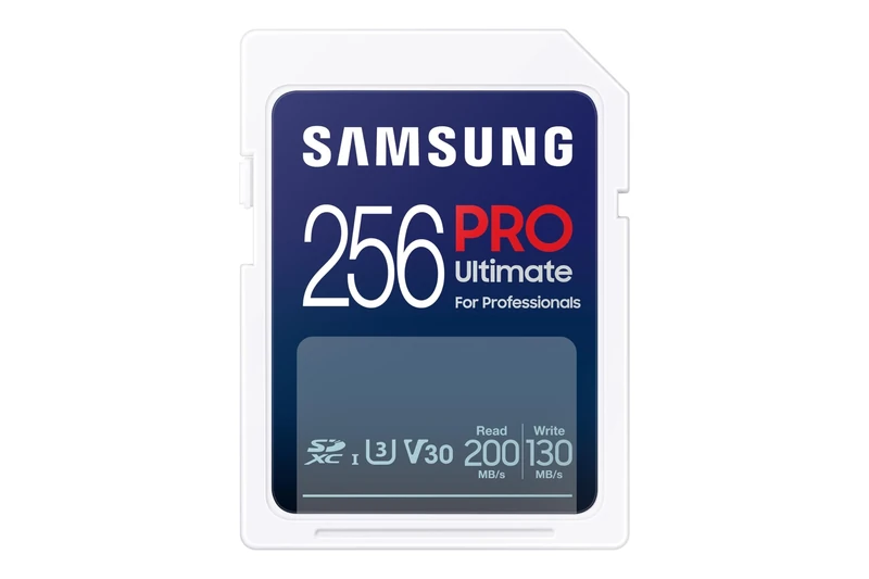 Samsung PRO Ultimate SD card, 256 GB, UHS-I U3, Full HD & 4K UHD, 200 MB/s read, 130 MB/s write, Memory card for smartphone, Drone or action cam, MB-SY256S/WW
