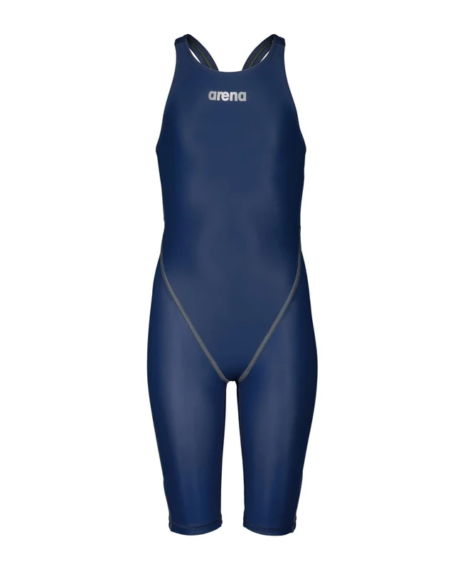 ARENA Girls Powerskin Next Fina Approved Tech Suit Recycled Fabric Swimsuit Lined One Piece With Reinforced Shoulder Straps, Blue, 26 EU