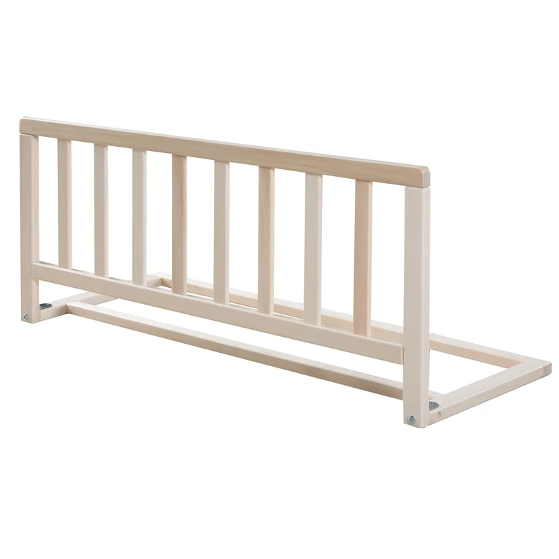 roba Bed Rail 90 cm - Secure Wooden Guardrail - Natural Wood