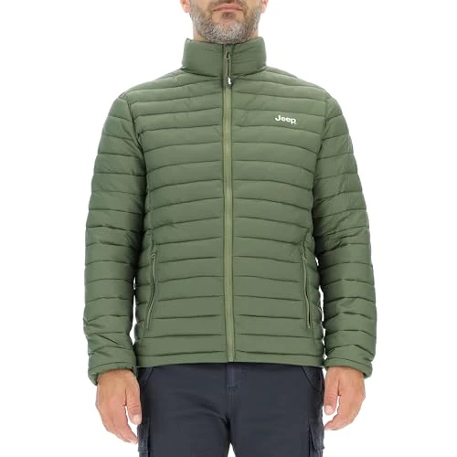 JEEP O102878-E946 J MAN PUFFER JACKET W/Zipped Pockets Small Print J23W Rifle Green XXL