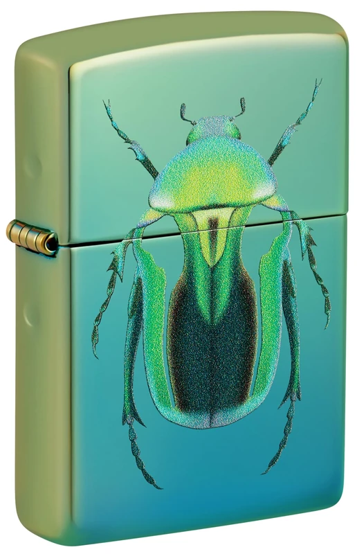 Zippo Windproof Lighter, Bug Design – High Polished Teal, Colour Image – Refillable, Reusable, Windproof Design – Comes in Gift Box – Made in USA