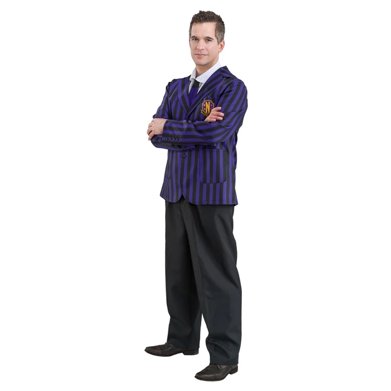Chaks - Wednesday Xavier Thorpe School Uniform 3 Piece Adult Costume Halloween Carnival Outfit