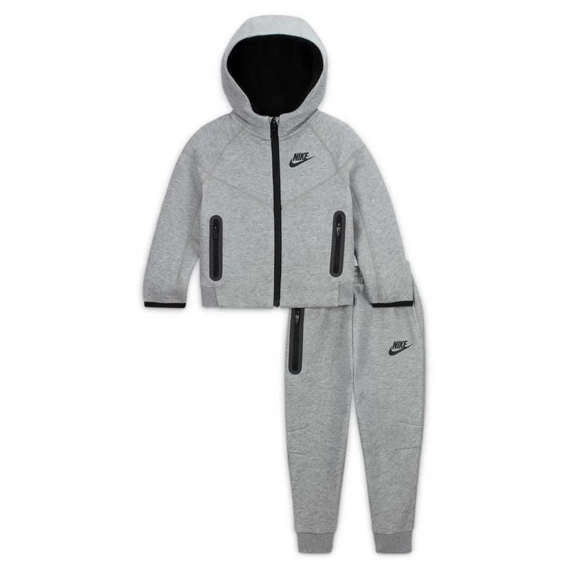 NIKE Sportswear Boys' Tech Fleece Full-Zip Set, Grey, grey, 6-7 Years