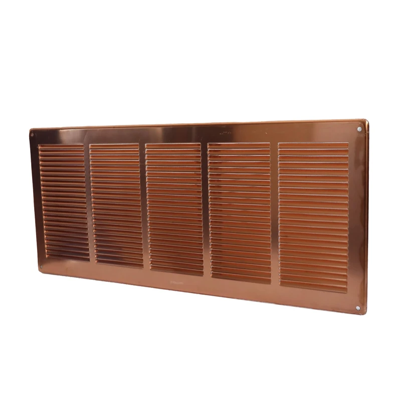 La Ventilazione GRA5424R Rectangular Overlap Grid with Mesh, Copper, 540 x 240 mm - Image 1