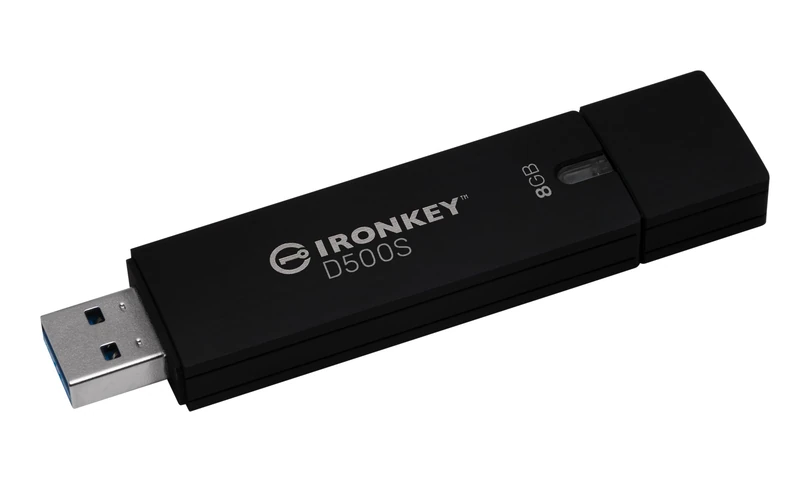 Kingston IronKey D500S hardware-encrypted USB flash drive 8GB FIPS 140-3 Lvl 3 (Pending) AES-256 - IKD500S/8GB - Image 1