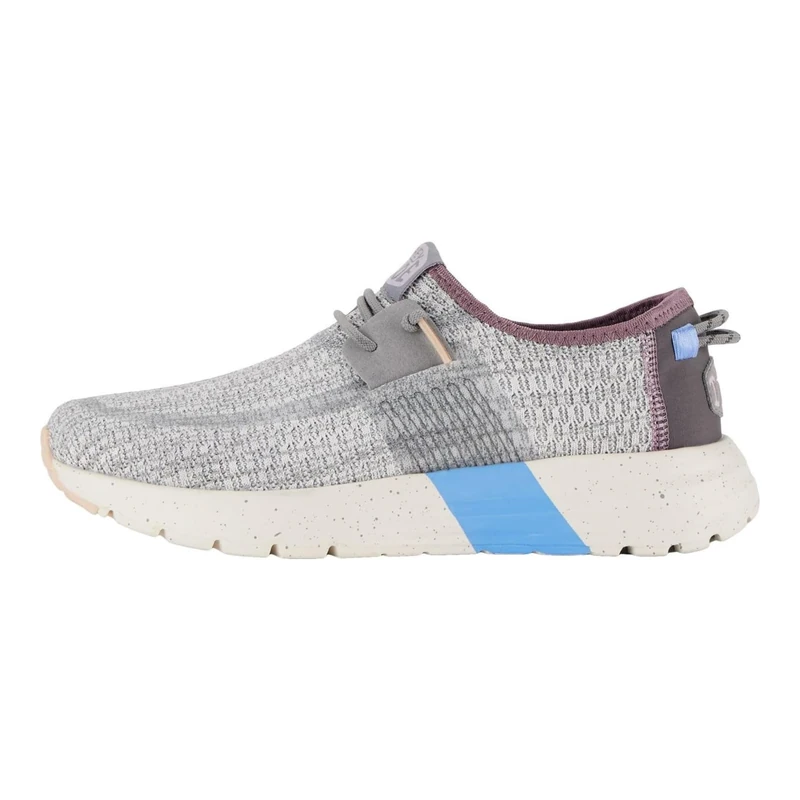 HEYDUDE - Women's Sirocco Sport Stripe Sneaker Shoe - Trainers with Easy-on Lace System, Grey, 8 UK - Image 1