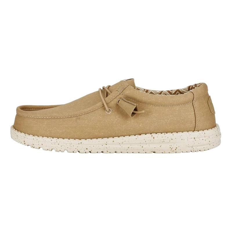 HEYDUDE - Wally Canvas Men's - Slip On Shoes - Moccasin Style, tan, 11 UK