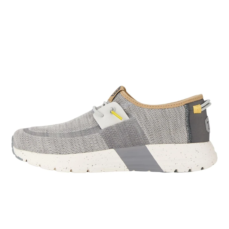 HEYDUDE - Men's Sirocco M Sport Fashion Sirocco Trainers Shoes, Light Grey White, 9 UK - Image 1