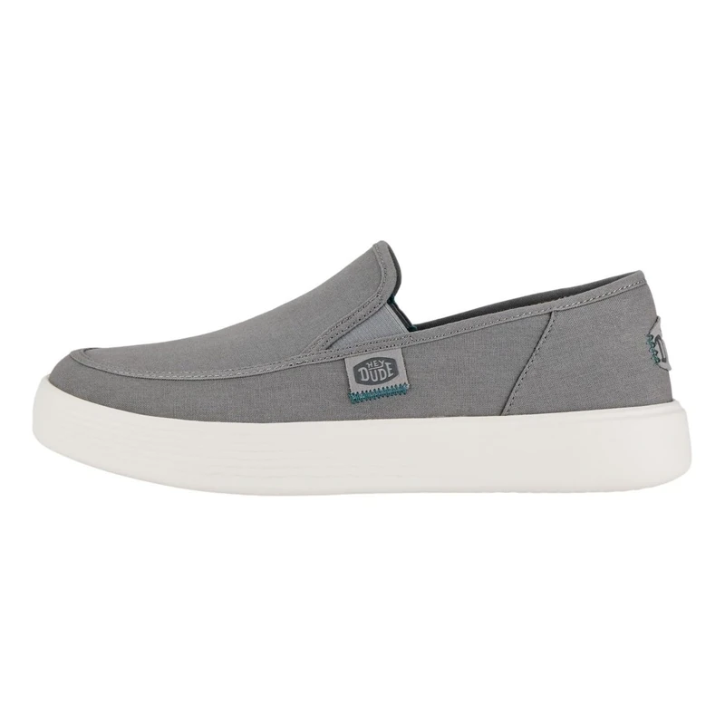 HEYDUDE - Men's Sunapee M Canvas Sunapee Slip-On Shoes, Atmosphere White, 11 UK