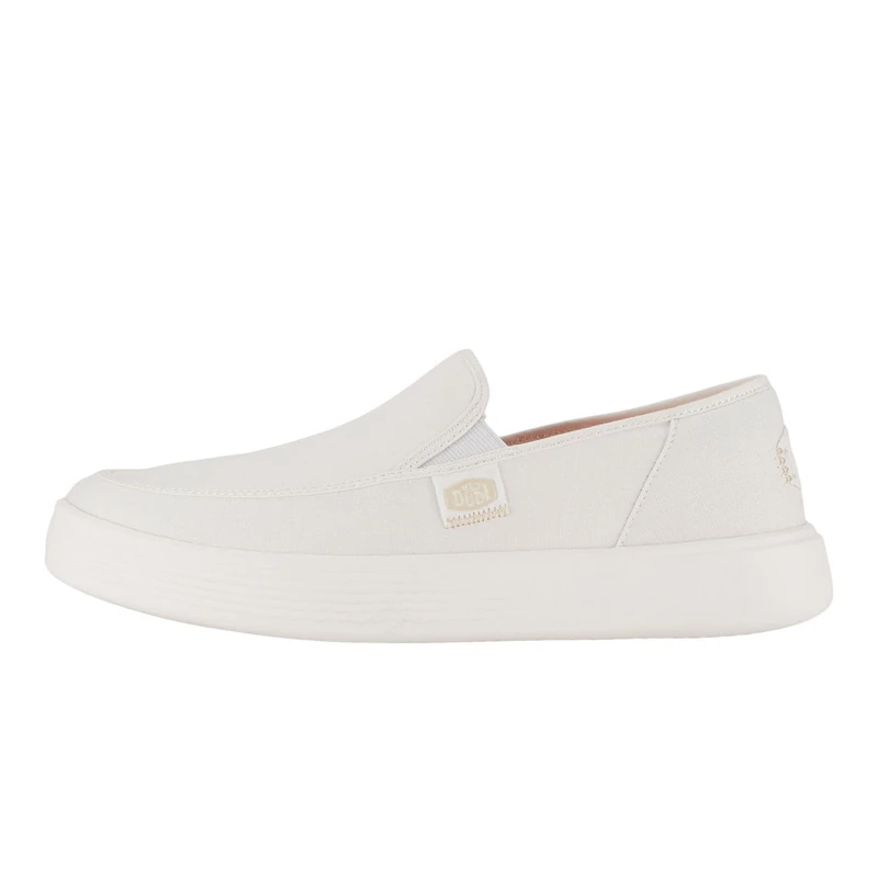 Hey Dude Sunapee M Canvas - Men's Shoes - White/White - Size EU 44, White, 10 UK