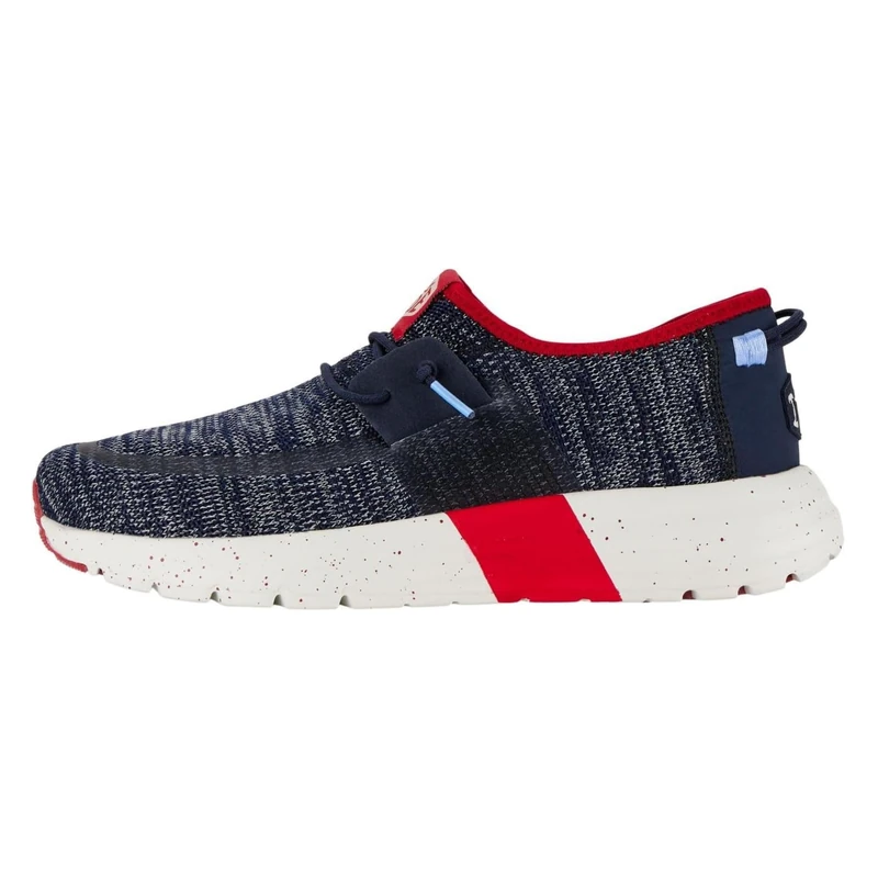 HEYDUDE - Men's Sirocco M Sport Mode Sirocco Sneaker Shoes, Navy/Grey, 7 UK