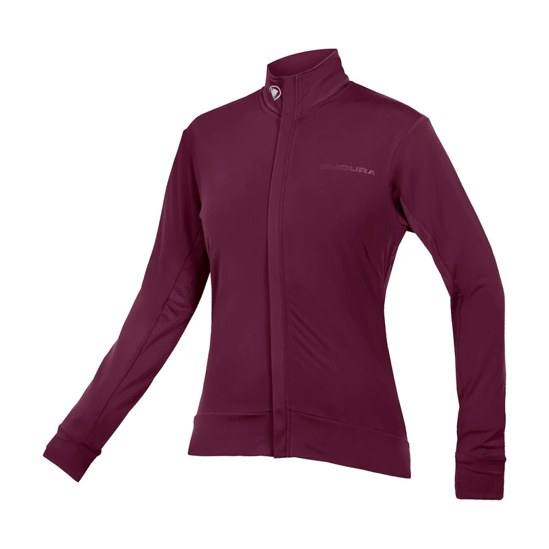 Endura Women's Xtract Roubaix Longsleeve Cycling Jersey | Water Repellent | Wicking | Reflective Trim Jersey, Aubergine, S