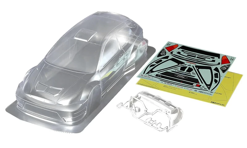 TAMIYA 51718 Body Kit Ford Focus RS 2003 RS257 mm - Accessories for Remote Controlled Car, Replacement Body, RC Model Making, Multi-Coloured