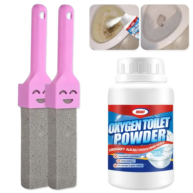 Pumice Stone for Toilet Bowl Cleaning, Scouring Stick Remove Toilet Bowl Hard Water Rings, Calcium Buildup and Rust Suitable for Cleaning Toilet, Bathroom